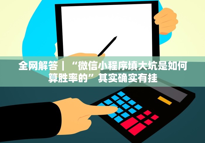 全网解答｜“微信小程序填大坑是如何算胜率的”其实确实有挂
